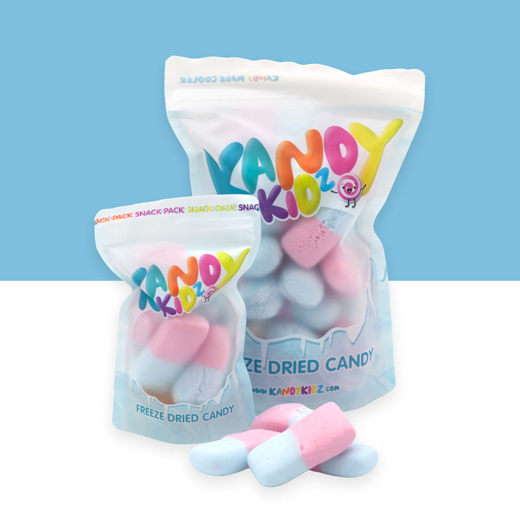 Foam bubblegum gummies freeze dried candy
